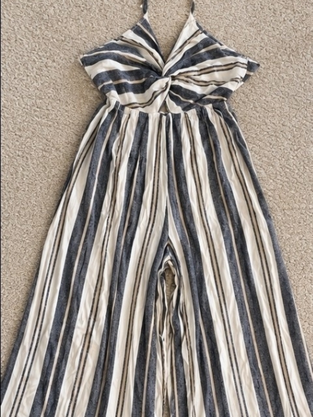 Skylar + Madison Cream and Blue Striped One-Piece